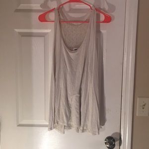 Cream plus size tank top